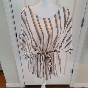 Nanamacs staccato blouse size large black ivory